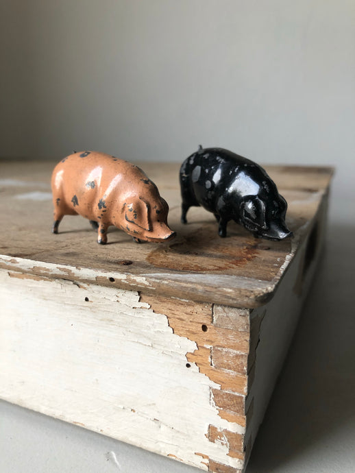 Pair of Vintage Lead Pigs
