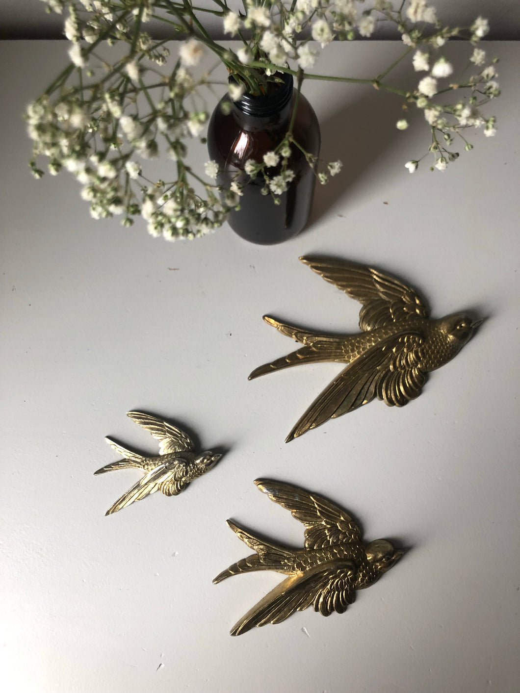 Set of 3 Vintage Swallows