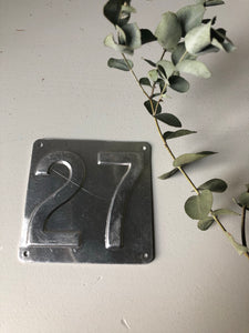 Vintage Aluminium numbers