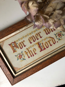 Antique Religious Framed Embroidery