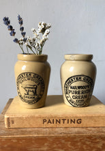 Load image into Gallery viewer, Pair of Vintage Stone Cream pots