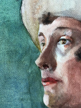 Load image into Gallery viewer, Original Watercolour Portrait, ‘Lady in Hat’