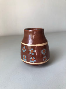 Tiny hand painted Terracotta Vase