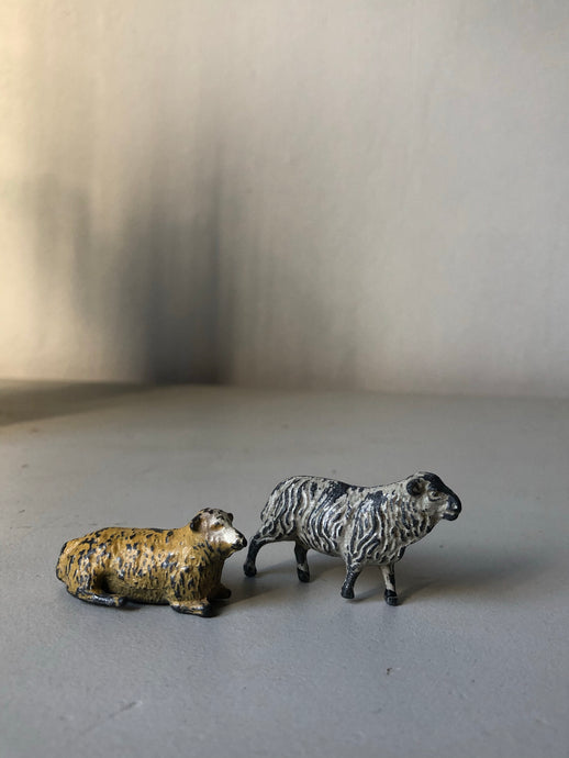 Pair of vintage Lead Sheep