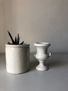 Vintage Mini White Urn