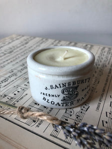 Antique Sainsbury’s Jar Candle, Sweet orange and Rosemary