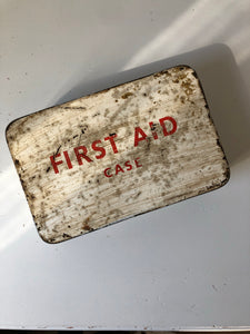 Vintage First Aid Metal Case