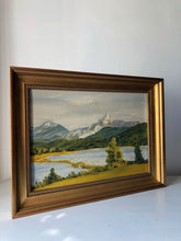 Load image into Gallery viewer, Framed Oil on board painting, Mountain scene