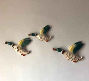 Vintage Keele Street Pottery Wall Ducks