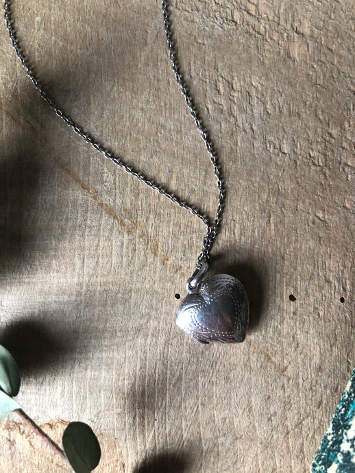 Small Silver Heart Locket