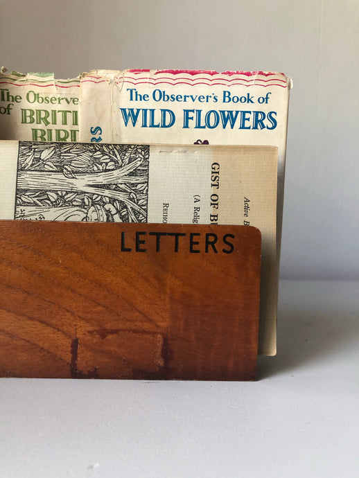 Vintage Wooden Letter Rack