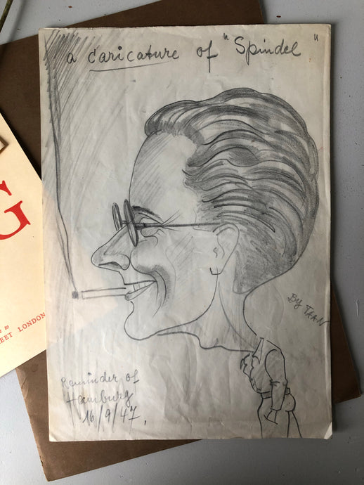 1940s Caricature Pencil Sketch