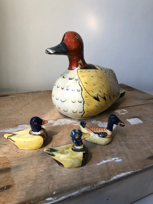 Vintage Papier-maché Ducks
