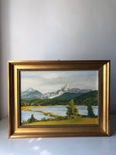 Load image into Gallery viewer, Framed Oil on board painting, Mountain scene