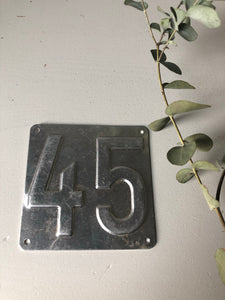 Vintage Aluminium numbers