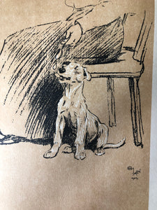 Cecil Aldin Dog Bookplate, Spoon treat
