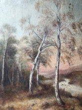 Load image into Gallery viewer, Antique Woodland Oil Painting on Board