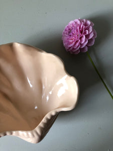 Pink Ceramic Clam Shell Dish