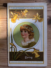 Load image into Gallery viewer, Antique &#39;Calendar of the Seasons&#39; Card - Spring