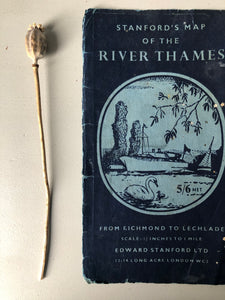 Vintage River Thames Map Cover