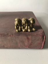 Load image into Gallery viewer, Small Vintage Brass Monkeys