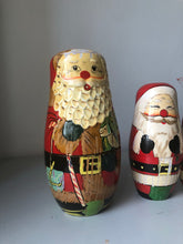 Load image into Gallery viewer, Set of Vintage Father Christmas Nesting Dolls