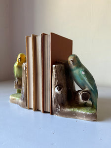 Vintage Budgie Bookends