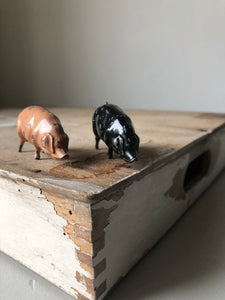 Pair of Vintage Lead Pigs