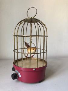 Vintage Chirping Bird Cage