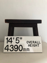 Load image into Gallery viewer, Vintage &#39;Overhead Height&#39; Bus Plate