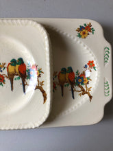 Load image into Gallery viewer, Art Deco Staffordshire Parrots plate set