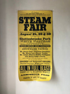 1960s Steam Fair Bill Poster