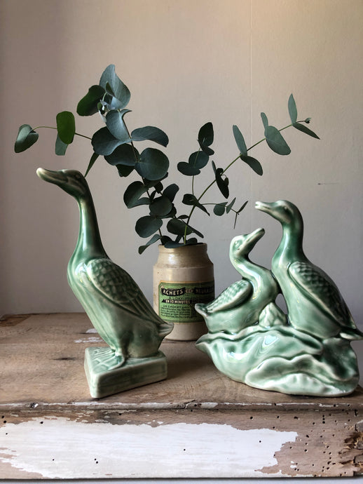 Vintage Pottery Duck Family
