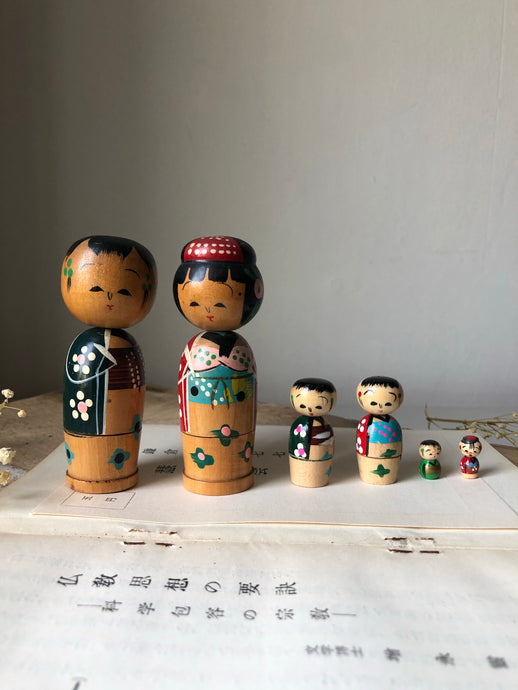 Vintage Kokeshi Nesting Dolls