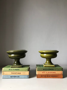 Pair of Vintage Dartmouth Pottery Pedestal Vases