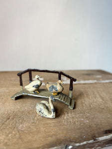 Set of Antique Lead ducks and Swan