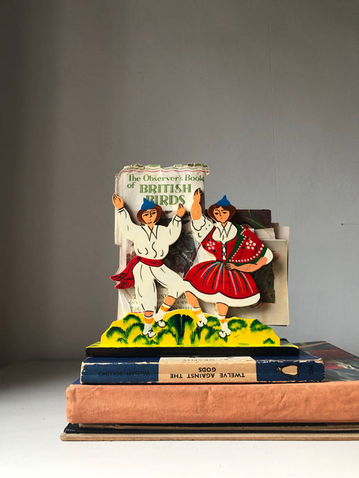 Vintage Dutch Wooden Letter Rack