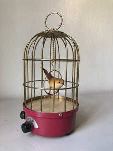 Vintage Chirping Bird Cage