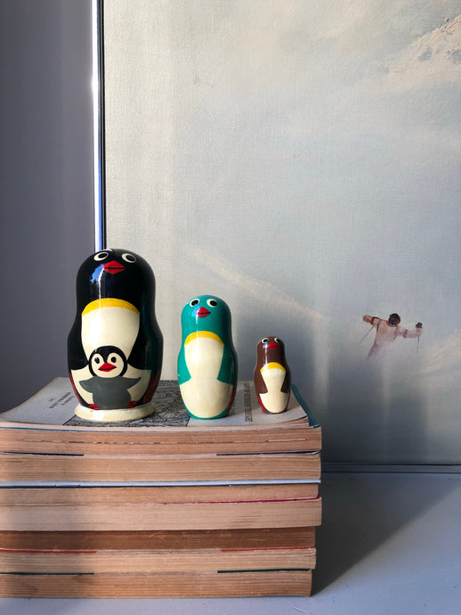 Colourful Penguin Nesting Dolls