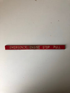 Vintage Transport Emergency Sign