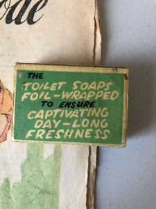 Vintage Match Box with Soap Advert