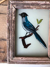 Load image into Gallery viewer, Antique Reverse Glass Painting, Bird