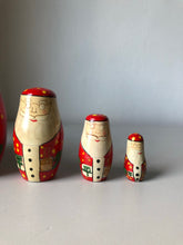 Load image into Gallery viewer, Vintage Father Christmas Nesting Dolls