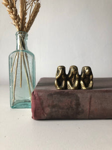 Medium Vintage Brass Monkeys