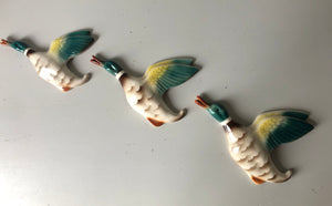 Vintage Keele Street Pottery Wall Ducks
