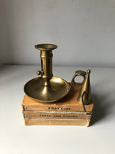 Load image into Gallery viewer, Vintage Brass Chamberstick with snuffer