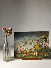 Load image into Gallery viewer, Vintage Painting of children playing