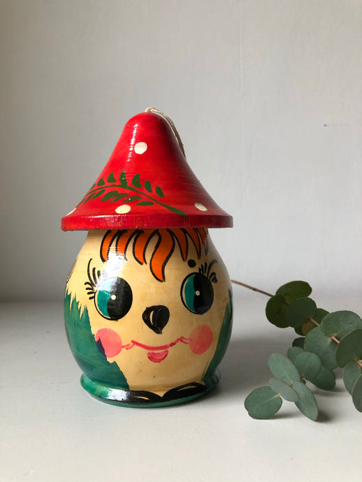 Vintage Russian Hand Painted Mushroom