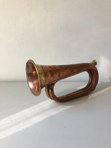 Vintage Brass and Copper Bugle Horn