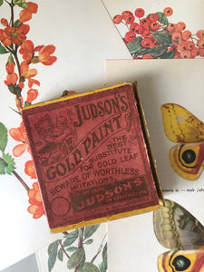 Vintage ‘Judson’s’ Gold Paint Box with contents